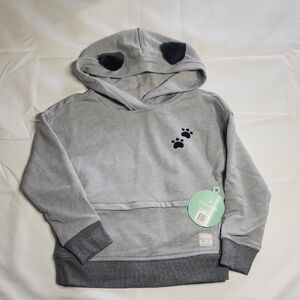 🎯Cubcoats 2-in-1 Hoodie & Plush Gray Dog | Size 3T | NWT